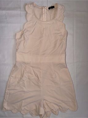 Monteau Cream Scalloped Romper